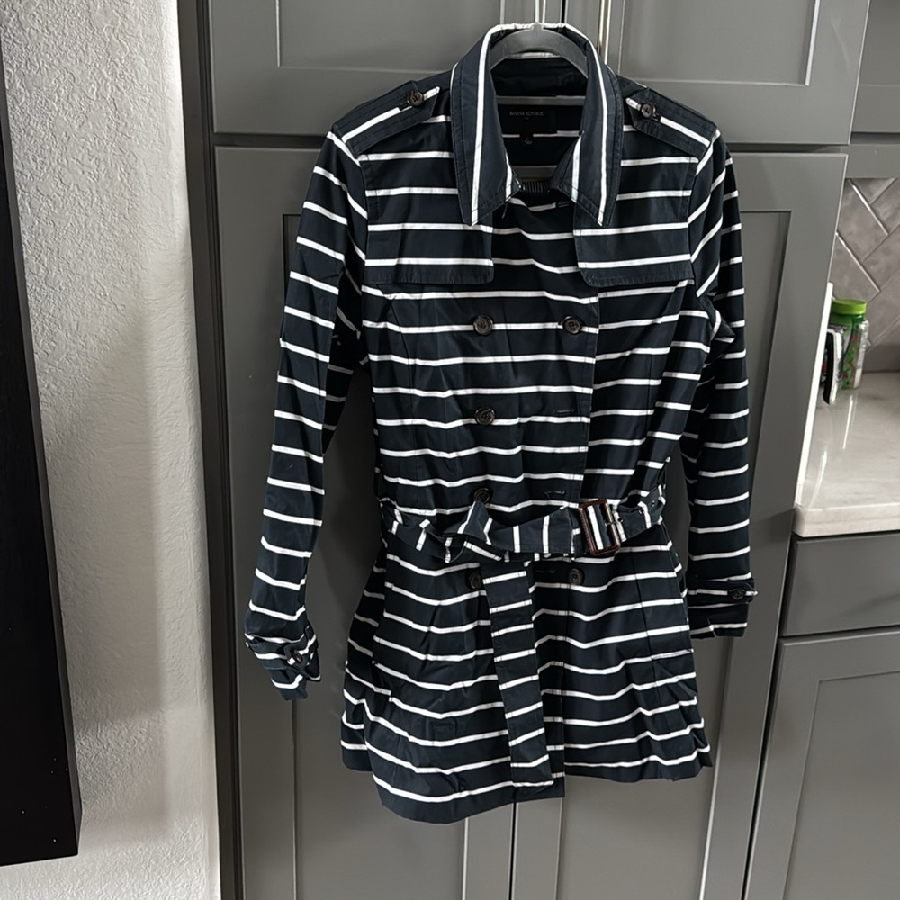 Banana Republic Striped trench coat size L